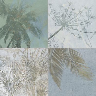 Декор Herbal Aqua 33.2х33.2 Gayafores керамогранит матовый 00000040794