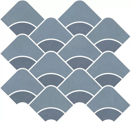 Декор KMD2HID011BR Таделакт Наборный Синий Светлый, Синий матовый обрезной 30x28x0,9 Kerama Marazzi керамический