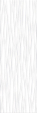 Настенная плитка Satin White Coastal 30х90 Gravita матовая, рельефная (структурированная) керамическая 78801852