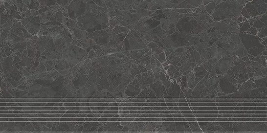 Ступень фронтальная Archicross Stone Black Stopnica Prasowana Mat. 29.8х59.8 керамогранит матовая Paradyz Ceramika Q-R-298X598-1-ARSE.BKSP