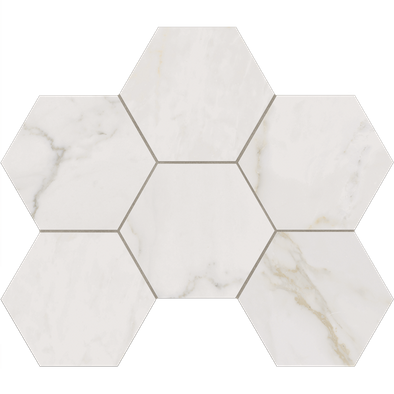 Мозаика ID01 Hexagon 25x28.5 полированная керамогранитная