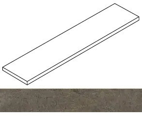 Ступень угловая Rinascente Fusion Basalto Scalino Angolare Sx 33x160 керамогранит матовая Atlas Concorde 620070003255