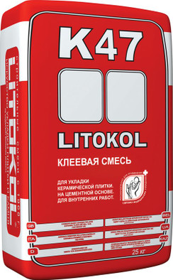 Клей для плитки, керамогранита Litokol К47 мешок 25 кг 248520002
