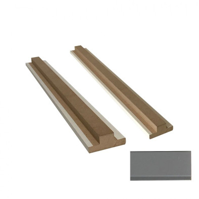 Заглушка торцевая для Бруса декоративного Ликорн 40 мм темно-серая