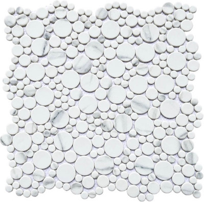 Мозаика PIX766 из стекла, 29.6х29.6 см Pixmosaic матовая чип произвольный, белый, серый