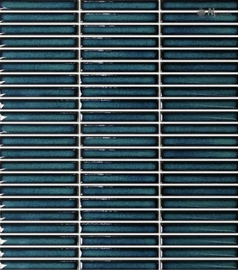 Мозаика R-338 керамика глянцевая 28.2х30.8 см чип 12х92 мм, синий