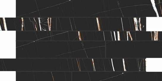 Мозаика Sahara Noir Matte Listello Sfalsato 30x60 (756697) керамогранит Casa Dolce Casa Stones and More 2.0 матовая, бежевый, серый, черный