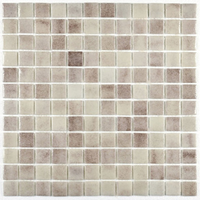 Мозаика Atlantis Grey стекло 31.5х31.5 см Bonaparte глянцевая чип 24х24 мм, серый