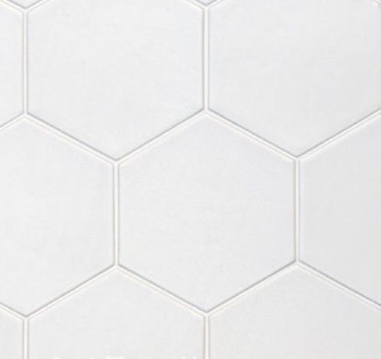 Напольная плитка Hexatile Blanco Mate керамическая фото Напольная плитка Hexatile Blanco Mate керамическая