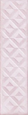 Настенная плитка Relieve Drop Pink Brillo 7.5х30 глянцевая керамическая