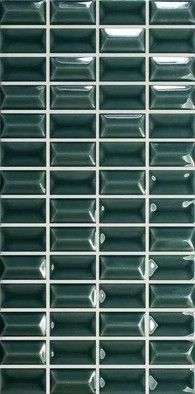 Настенная плитка 3D Bars Diamond Emerald Gloss 12.5х25 Wow 3d, глянцевая, рельефная (структурированная) керамическая УТ-00048727