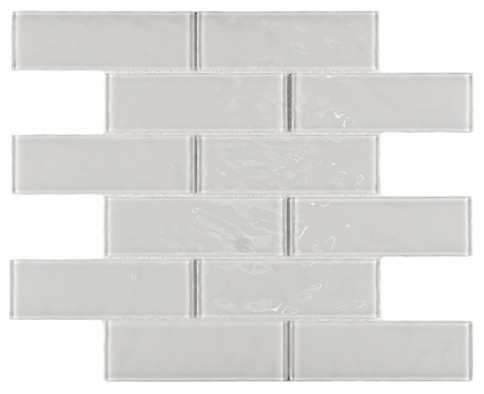 Мозаика Rumba White стекло 30х30 см глянцевая чип 48х148 мм, белый