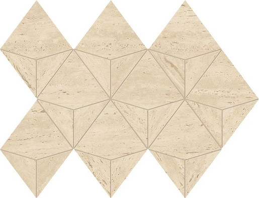 Мозаика Marvel Sand Mosaico Origami 28x41 керамогранит матовая, бежевый AF9K