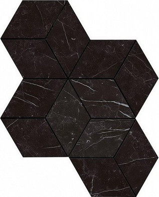 Декор Marvel Nero Marquina Mosaico Esag. Lapp. керамогранит