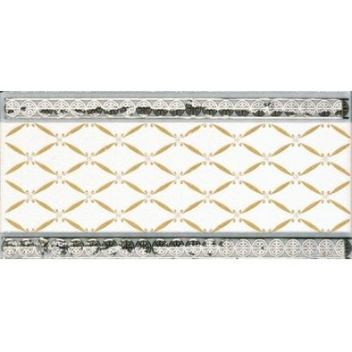 Бордюр Cenefa Delis Blanco Silver 20x10 глянцевая фото Бордюр Cenefa Delis Blanco Silver 20x10 глянцевая