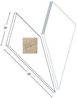 Керамогранит Landstone Gold Lineare Angolo Sx / Лэндстоун Голд Бортик Угловой Лс