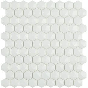 Мозаика Hex Nordic № 910 D Белый (на сетке) (0,087м2)