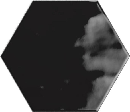Настенная плитка Hex Black Glossy 15x17.3 глянцевая керамическая