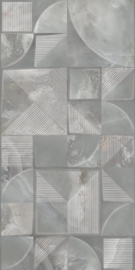 Настенная плитка Opale Grey Struttura 31.5x63 Azori глянцевая, рельефная (структурированная) керамическая 00-00108534