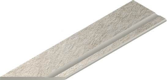 Керамогранит Magma Ice Bordo 30x120 Svasato Round Sx Italon x2 структурированный бортик закругленный с выемкой левый 620090001309