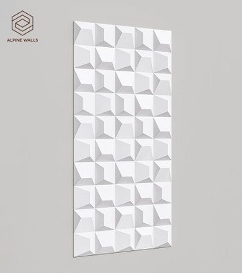Стеновая декоративная панель Geometrium ECOGR0202W Alpine Walls под покраску 1200х600х25 мм