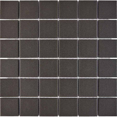 Мозаика из керамогранита прокрашенного в массе PIX621, чип 48х48 мм, сетка 306х306х7 мм матовая, коричневый