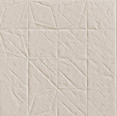 Керамогранит Folded Bianco 60х60 Mutina матовый, рельефный (рустикальный) напольная плитка REFO01 01
