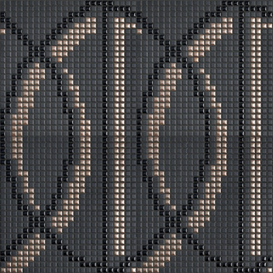 Мозаика Grac001  керамика 30х30 см Appiani Allure матовая чип 12х12 мм, бежевый, серый, черный