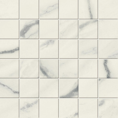 Мозаика Forte dei Marmi Panda White Mosaic 30x30 керамогранит матовая, белый, черный 610110001068