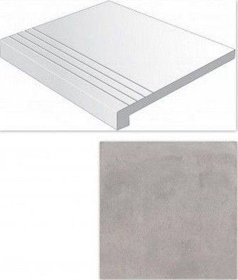 Ступень фронтальная Laverton-R Gradone Gris 80x80 керамогранит фото Ступень фронтальная Laverton-R Gradone Gris 80x80 керамогранит