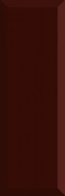 Настенная плитка Monocolor Biselado Brillo Marron 10x30 глянцевая керамическая
