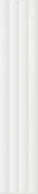 Настенная плитка Plinto Out White Matt 10.7х54.2 DNA Tiles матовая, рельефная (структурированная) керамическая 78803302