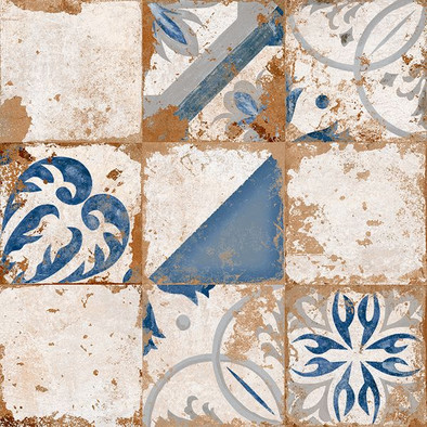 Керамогранит Memory Azul 58x58 El Molino матовый, рельефный (рустикальный) универсальная плитка УТ-00051350