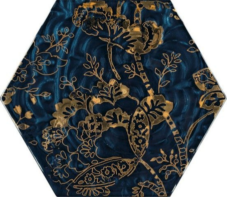 Декор Urban Colours Blue Inserto Szklane Heksagon С Paradyz Ceramika 412483 17.1x19.8 глянцевый керамический