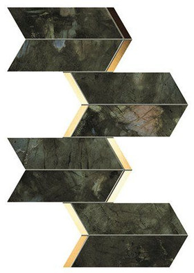 Декор Marvel Chevron Brasil Green-17x41,4 глянцевый керамический фото Декор Marvel Chevron Brasil Green-17x41,4 глянцевый керамический