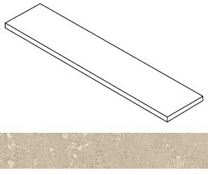 Ступень угловая Rinascente Fusion Agglomerate Light Scalino Angolare Dx 33x120 керамогранит матовая Atlas Concorde 620070003268