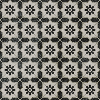 Декор VT/A294/SG1544N Фреджио 1 черно-белый 20x20x8 глянцевый керамогранит