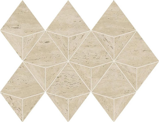 Мозаика Marvel Pearl Mosaico Origami 28x41 керамогранит матовая, бежевый AF9L