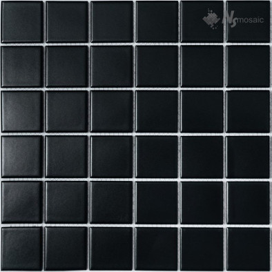 Мозаика P-528 керамика 30.6х30.6 см матовая чип 48х48 мм, черный