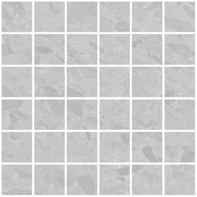 Мозаика Living Ceramics Eme Mosaic Light Grey Soft 30x30 керамогранит матовая чип 55х55 мм, серый LV11333