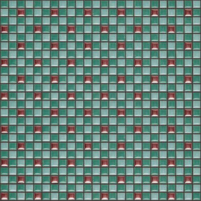 Мозаика Trio006 керамика 30х30 см Appiani Texture матовая чип 12х12 мм, зеленый, коричневый