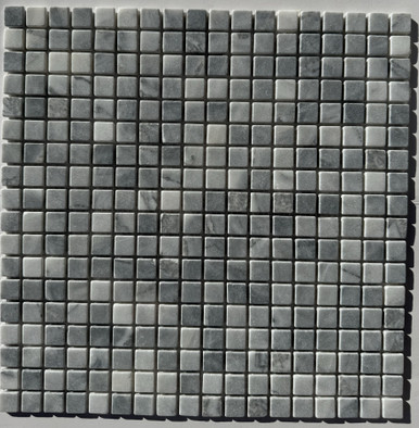 Мозаика PIX 333 Ice Grey, мрамор 30.5х30.5 см Pixmosaic матовая чип 15х15 мм, серый