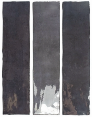 Настенная плитка Flash Graphite 7.5х30 DNA Tiles глянцевая керамическая 124439