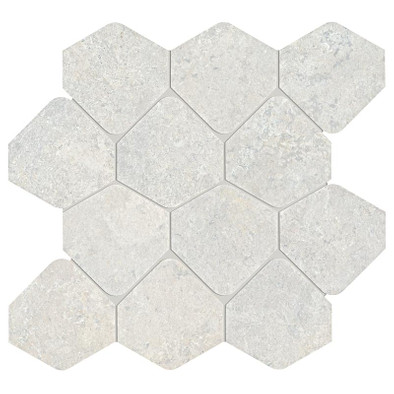 Мозаика Supergres Kalkarea Pearl Mos. Shape 30,5x30,8 керамогранит матовая, серый KPMS