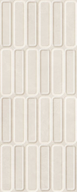 Настенная плитка Alure Oval Ivory 30х75 Cifre матовая, рельефная (структурированная) керамическая 78803455