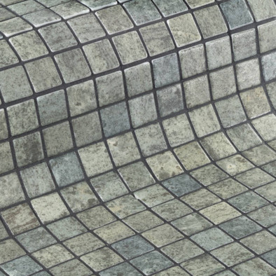 Мозаика Ezarri Bali Stone 25 Safe стекло 31.3х49.5 см матовая, антислип чип 25х25 мм, синий, зеленый