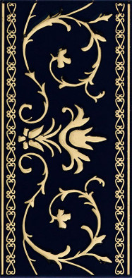 Декор Narciso A Oro Su Blu Royal 10x20 Petracer`s Grand Elegance глянцевый керамический B NARCIS A 11