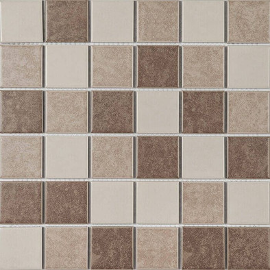 Мозаика KKV48-MIX3 керамика 30.6x30.6 см матовая чип 48x48 мм, бежевый, коричневый