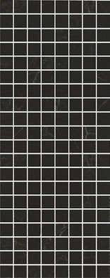 Декор MM7204 Алькала Черный Мозаичный 20x50 Kerama Marazzi глянцевый керамический