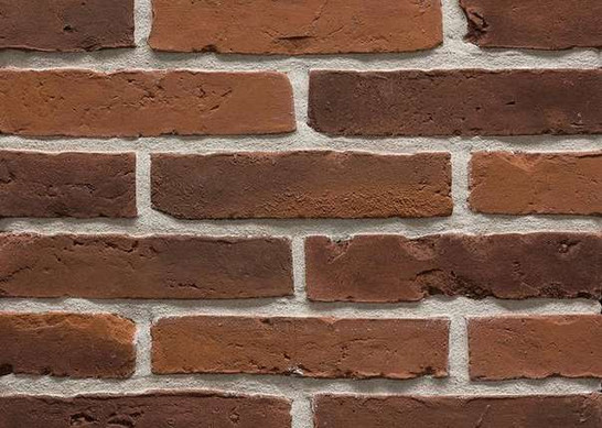 Настенная плитка Рядовой элемент Кирпич Мирский 15.24.Р, шов 12, 5.8х26.5 Темно-терракотовый Феодал рельефная (структурированная) 00000040353